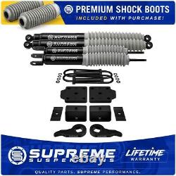 3 Full Lift Kit For Silverado Sierra 1500 + Ubolt Flip Kit + Shims Shocks Boots