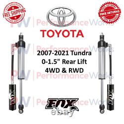 Fox 2.5 Factory Race Shock Pair 0-1.5 Rear Lift For 07-21 Toyota Tundra RWD 4WD