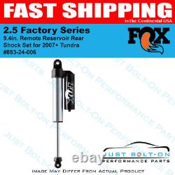 Fox 2.5 Factory Series 9.4in. Remote Reservoir Rear Shock Set for 2007+ Tundra